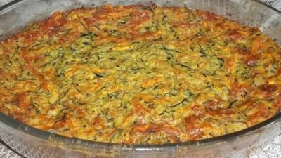 Запеканка из кабачков и моркови с сыром в духовке