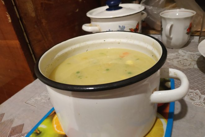 Диетический сырный суп с овощами