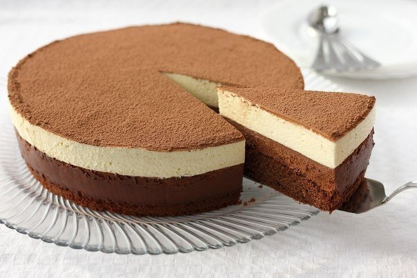 Бисквитный торт «Шоколадный дуэт»