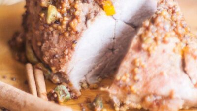 Запеченная свинина с корицей в апельсиновом соке