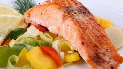Овощной гарнир с маслом к рыбе
