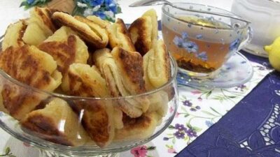 Творожно-ванильное печенье на сковороде