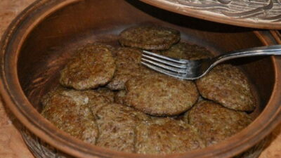 Гречаники с куриной печенью в панировочных сухарях