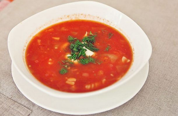 Томатно-овощной суп с фасолью в мультиварке