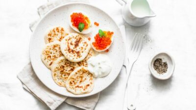 Оладьи из рисовой муки  с кокосовым сахаром на кефире