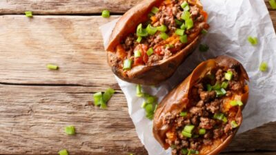 Порционный картофель с фаршем в духовке