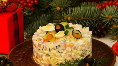 Мясной «Оливье» с горчичной заправкой
