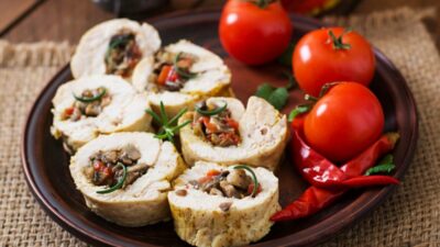 Куриные рулетики «Лесной сюрприз»