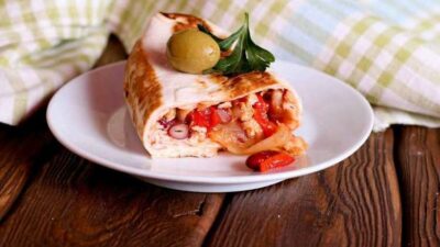 Буррито с индейкой и красной фасолью