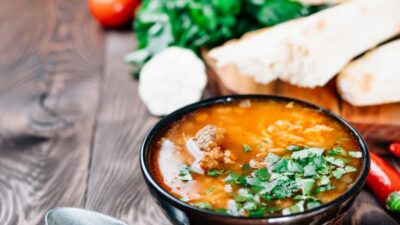 Грузинское харчо из баранины с болгарским перцем