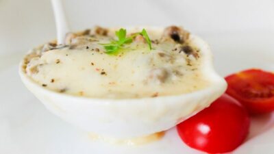 Гратен с вешенками и картофелем