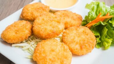 Куриные наггетсы из фарша с чесноком