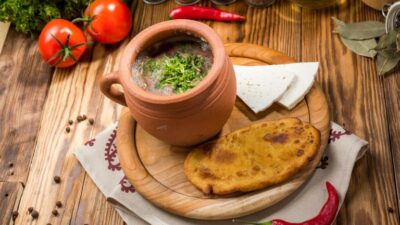 Чанахи из свинины с красной фасолью