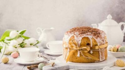 Пасхальный кулич с цукатами и изюмом в хлебопечке