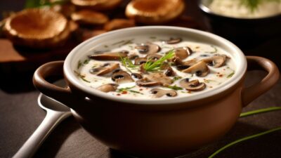 Сметанник с курицей и шампиньонами