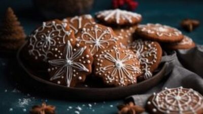 Клюквенное печенье на Новый год