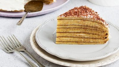 30-слойный блинный торт с маскарпоне