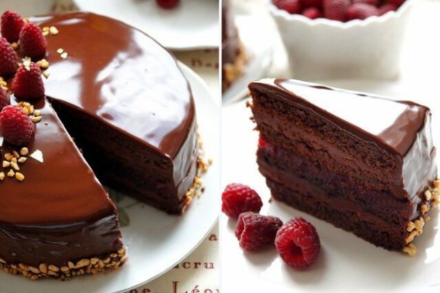 Торт «Малиново-шоколадный трюфель»