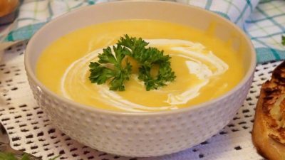 Картофельный суп с кабачками без мяса