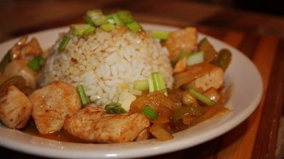 Куриное филе в апельсиново-чесночном соусе