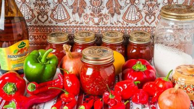 Соус-джем из острого и болгарского перца