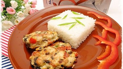 Курино-грибные котлеты с рисом Индика