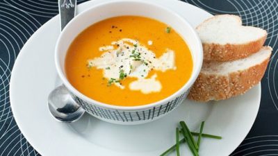 Тыквенный крем-суп с лемонграссом и тимьяном