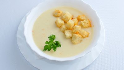 Крем-суп из курицы с диким рисом