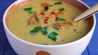 Куриный крем-суп с болгарским перцем