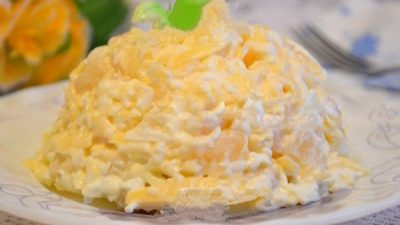 Салаты с ананасом – рецепты с фото (пошагово)