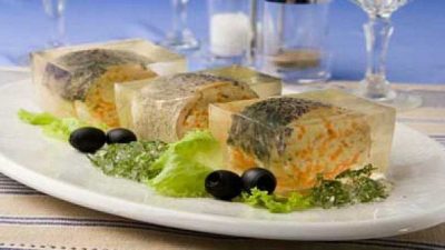 Заливное из сайры с водкой