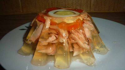 Праздничное заливное из горбуши