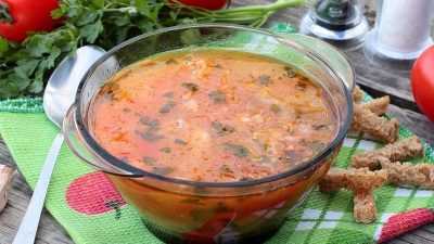 Простой суп харчо из свинины