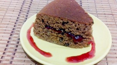 Постная чайная коврижка с джемом