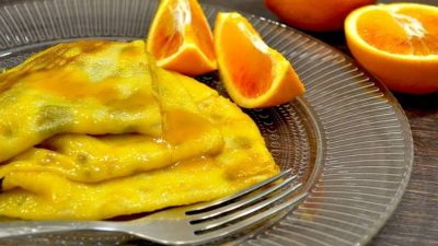 Блины в апельсиново-сливочном соусе