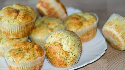 Маффины из кабачков с сыром моцарелла