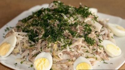 Салат из редьки дайкон и говядины