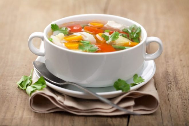 Диетический суп со шпинатом без мяса