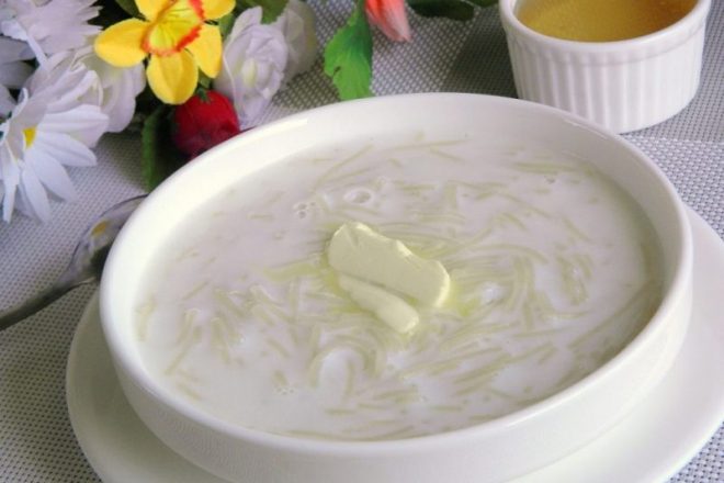 Молочный суп с вермишелью для детей