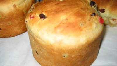 Заварной кулич на сливках на большую семью