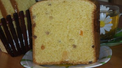 Пасхальный кулич на сливках в хлебопечке