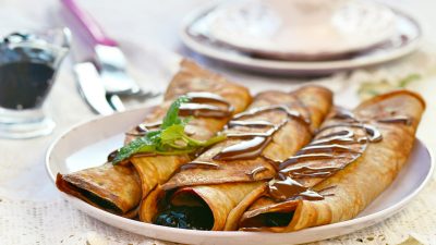 Традиционные блинчики с горьким шоколадом