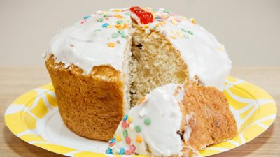 Бездрожжевой кулич на твороге в мультиварке