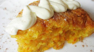 Тыквенная запеканка с апельсиновым соком и сметаной