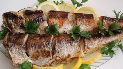 Запеченная горбуша в сметанном маринаде