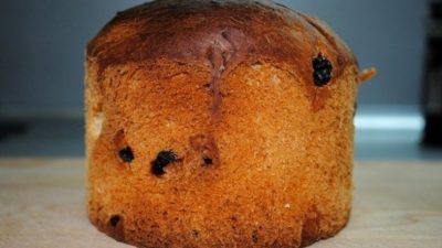 Ароматный кулич без дрожжей на пшеничной закваске