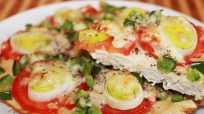 Куриная фитнес-пицца без теста
