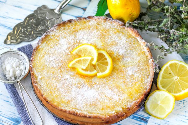 Ароматный лимонный пирог на кефире