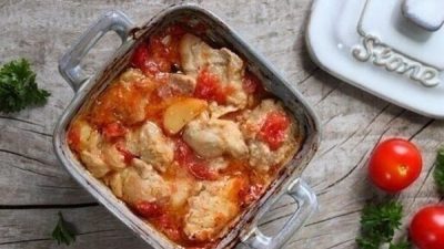 Курица с горчицей в горшочке