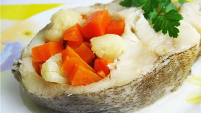 Треска фаршированная цветной капустой